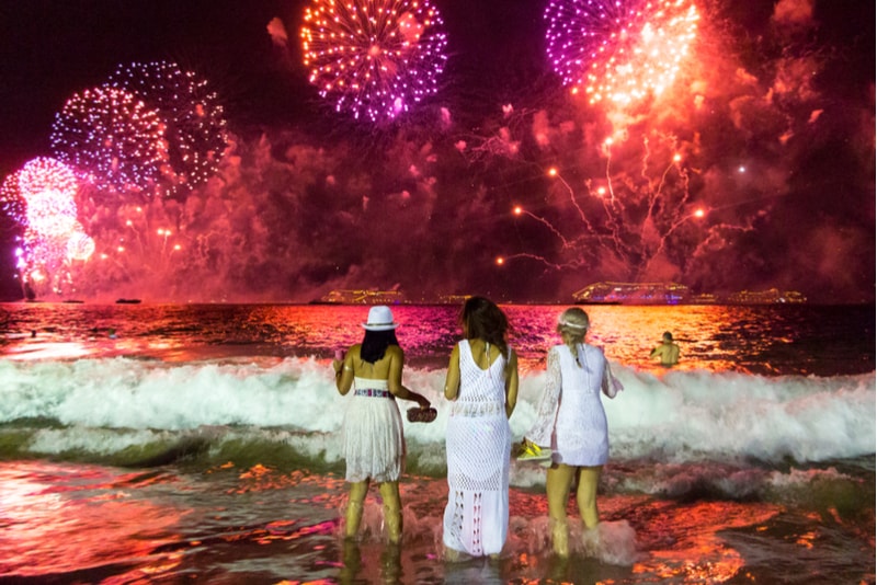 rio de janeiro-New Year's Fireworks