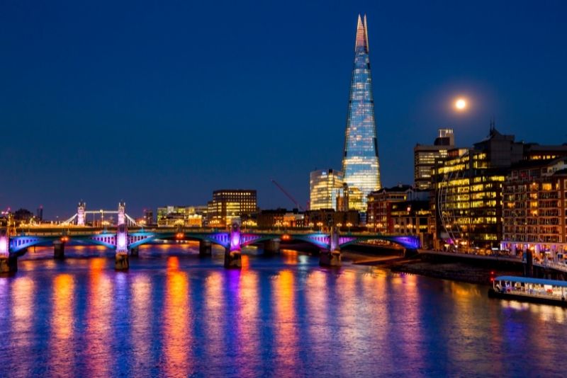 The shard is an 87 storey skyscraper which sits in the heart of london