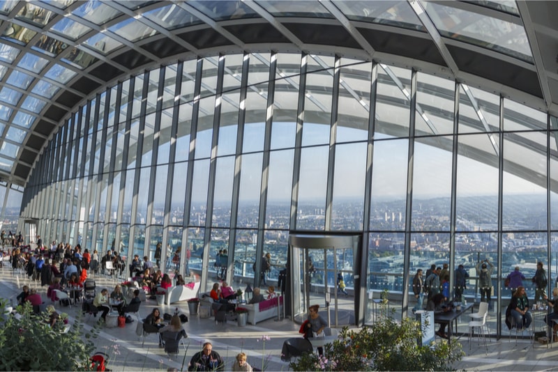 Sky Garden - 18 Choses Originales à Faire à Londres en 2019