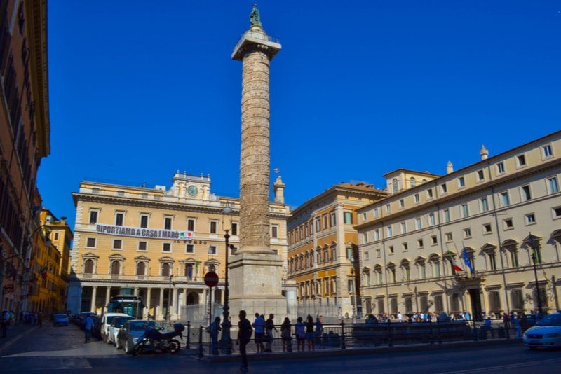 Column of Marco Aurelio - places to visit in Rome