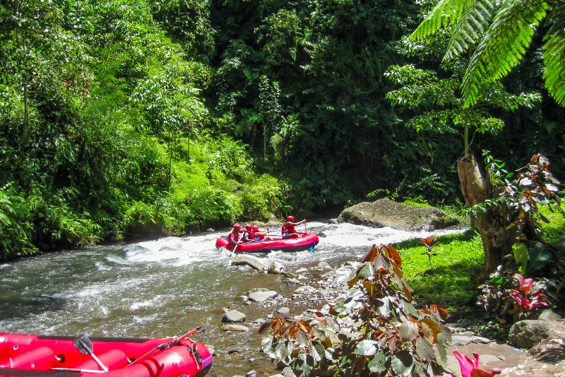 Rafting en el río blanco - Cosas divertidas para hacer en Bali