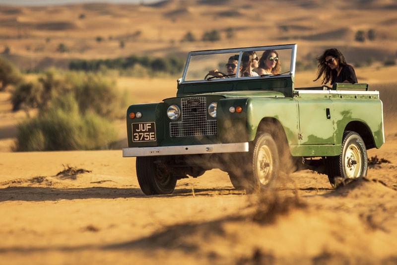 Safari de Landrover Vintage en el desierto de Dubai