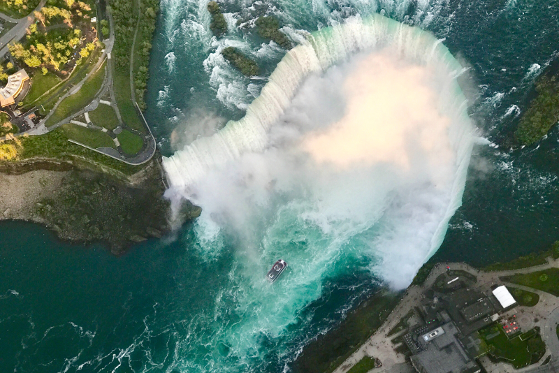 Cascate del Niagara dal cielo