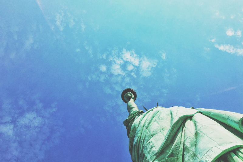 View of the Statue of Liberty