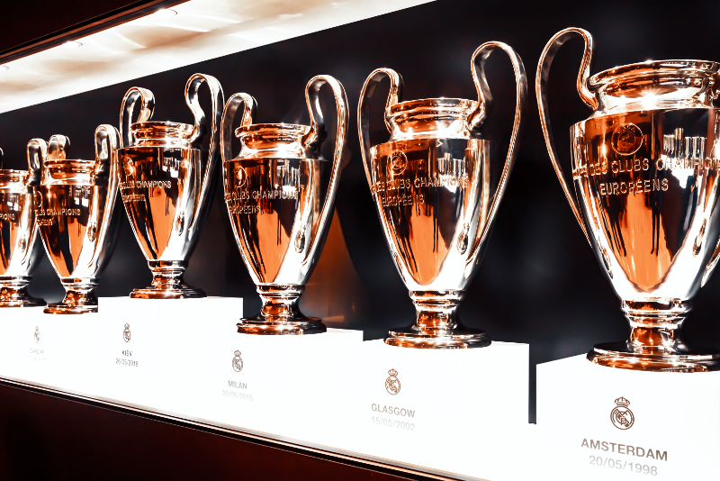 Santiago Bernabeu Stadium Trophees Raum