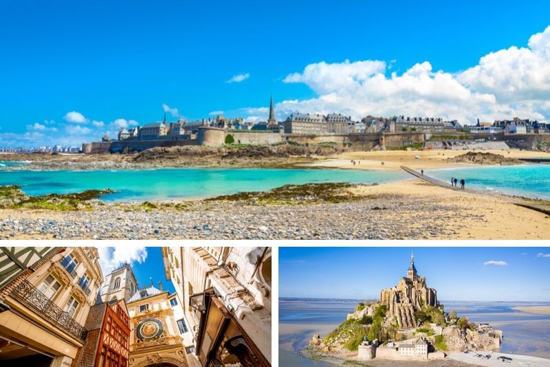 Excursion de 4 jours en Normandie, à Saint-Malo, au mont Saint-Michel et aux châteaux