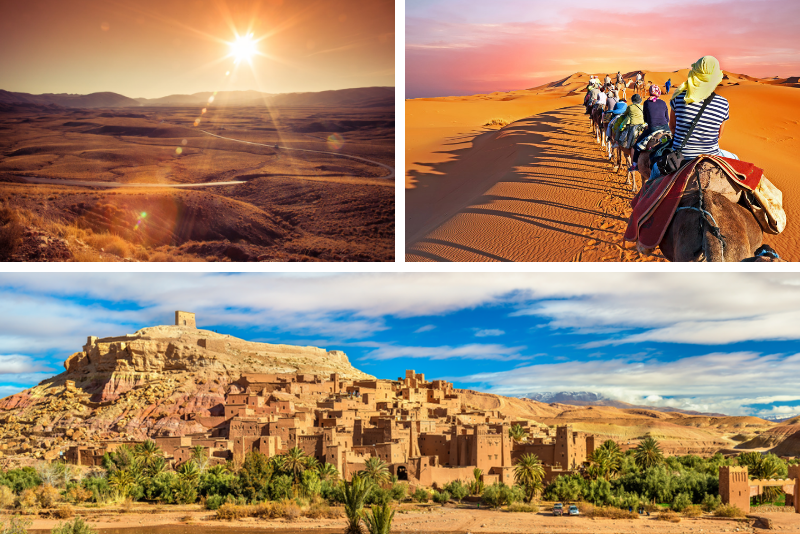 Excursión de 3 días: Marrakech a Merzouga por el camino del valle de Dadès más Erg Chebbi Camel Trek
