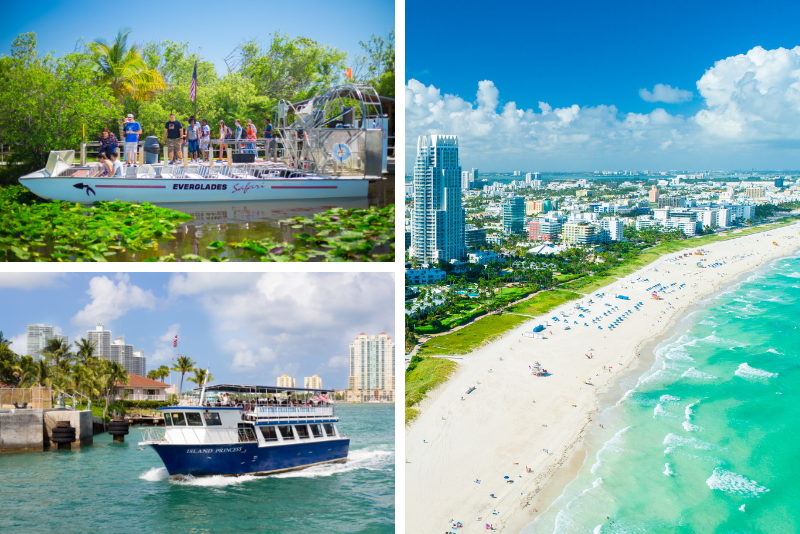 Everglades, visite de la ville de Miami et croisière dans la baie: excursion d'un jour en trois parties