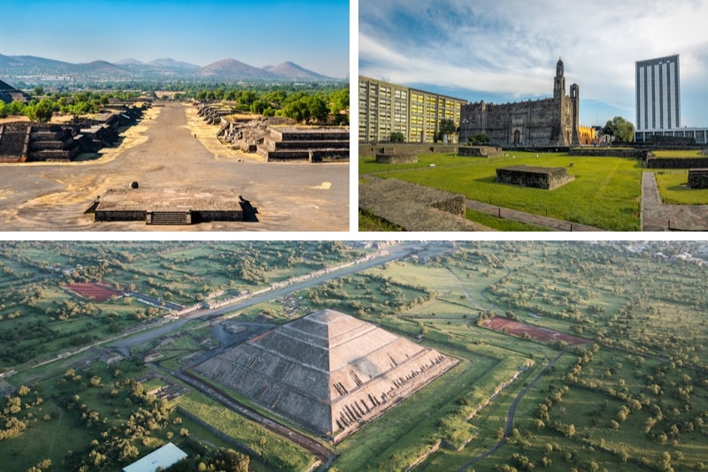 Tour di Teotihuacán, Plaza de las Tres Culturas e Acolman