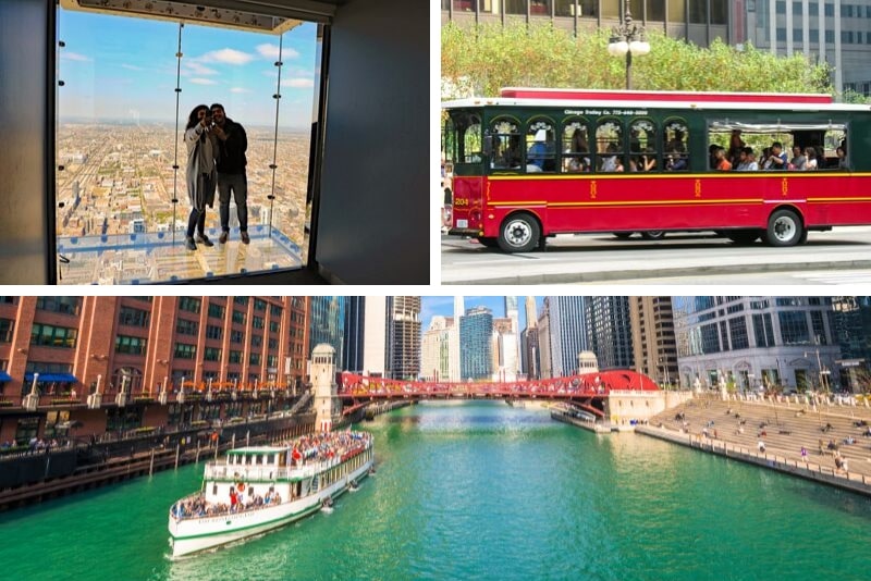 Viator VIP: Willis Tower Skydeck Early Access, Trolley City Tour and Chicago River Cruise