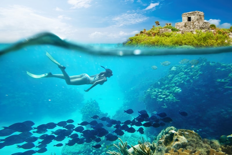 Tour combinado de ruinas de Tulum y natación de tortugas