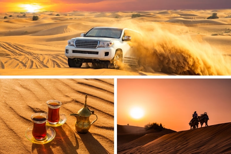 Red Dune Desert Safari, cena de barbacoa, espectáculos, esquí de arena, paseo en camello en el campamento Majilis