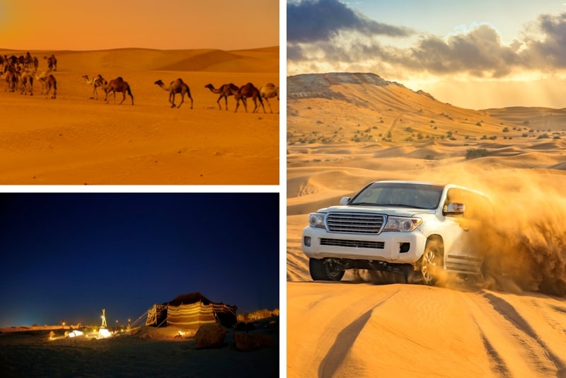 Übernachtungscamp mit Red Dunes und Kamelsafari