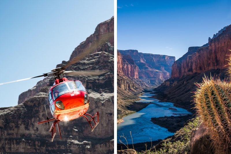 Excursión en autobús y helicóptero por el borde sur del Gran Cañón