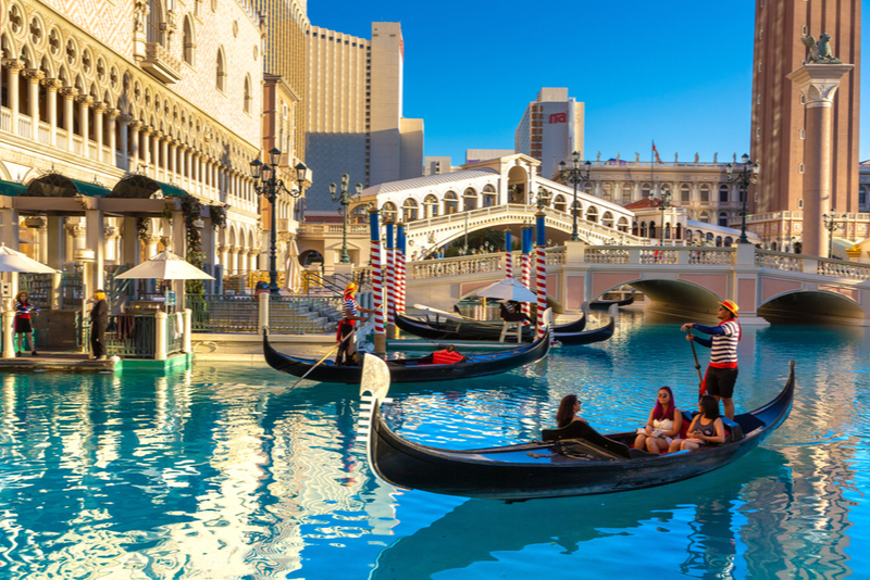 Gondola ride at the Venetian