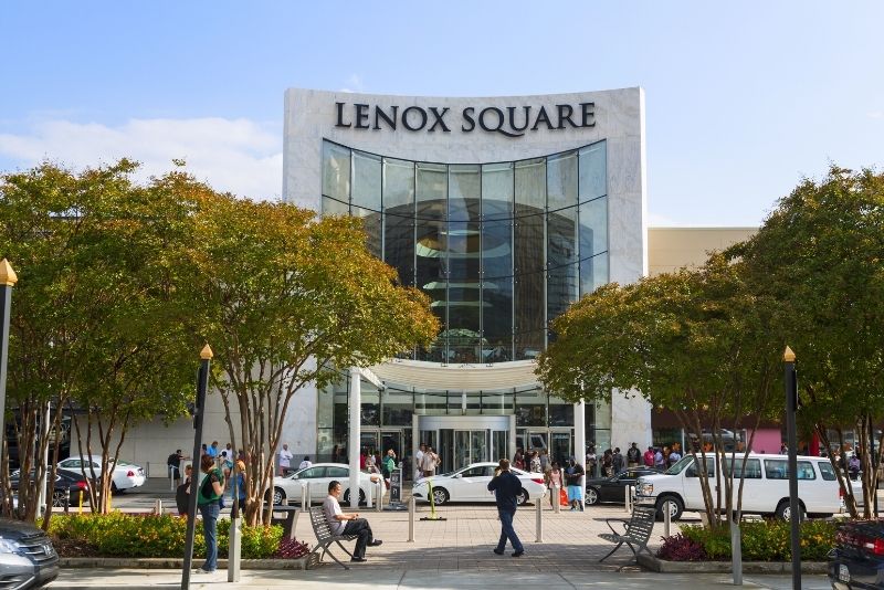 Aerial view of Lenox Square and its surrounding parking lot