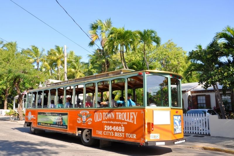 Old Town trolley tour in Key West, Florida