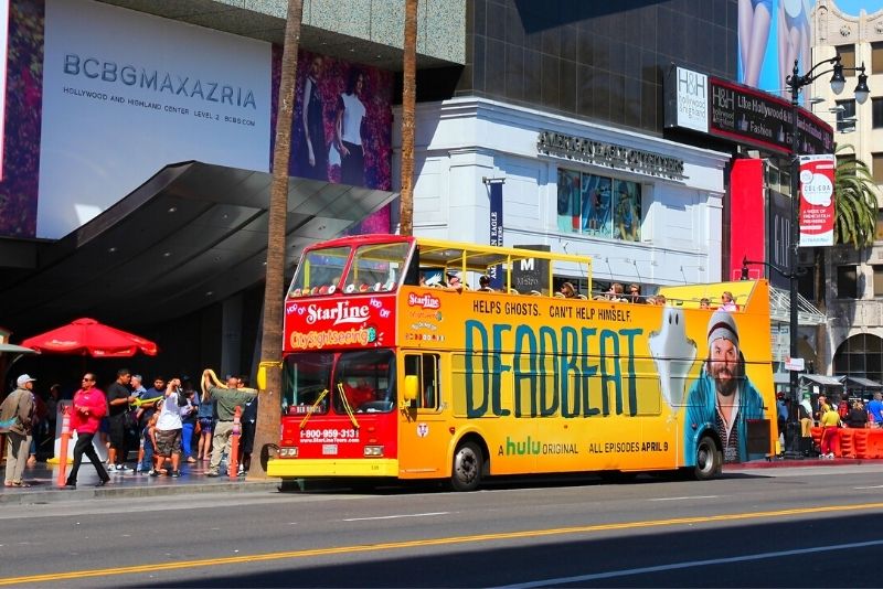 hop on hop off bus tour in Los Angeles