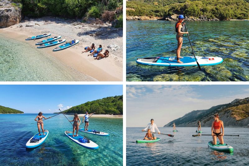 paddleboarding in Corfu