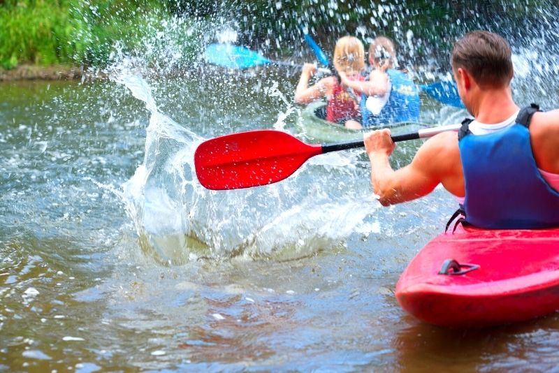 kayaking down Moon River