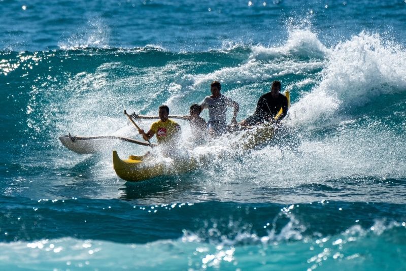 outrigger canoe in Oahu