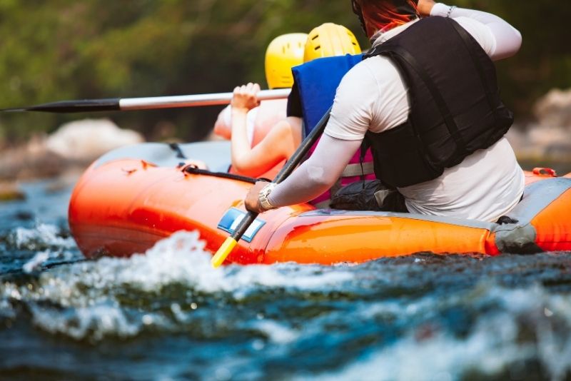 rafting along the Truckee River