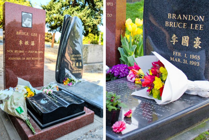 Bruce Lee and Brandon Lee's Grave Sites, Seattle