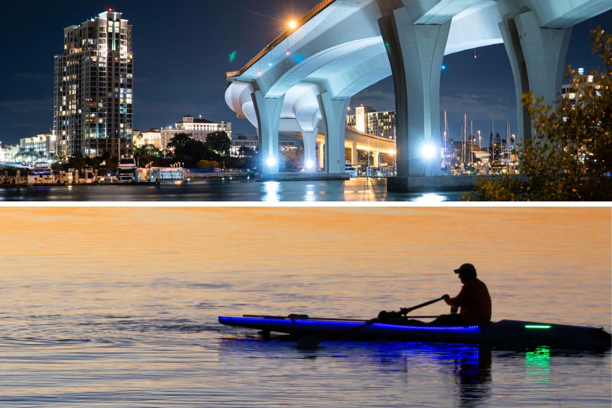 illuminated kayak tour in Clearwater