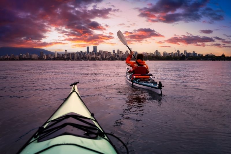 kayaking in Vancouver