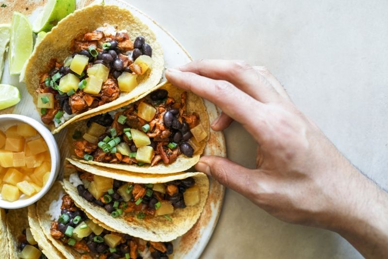 Tacos bei El Fogon in Playa del Carmen