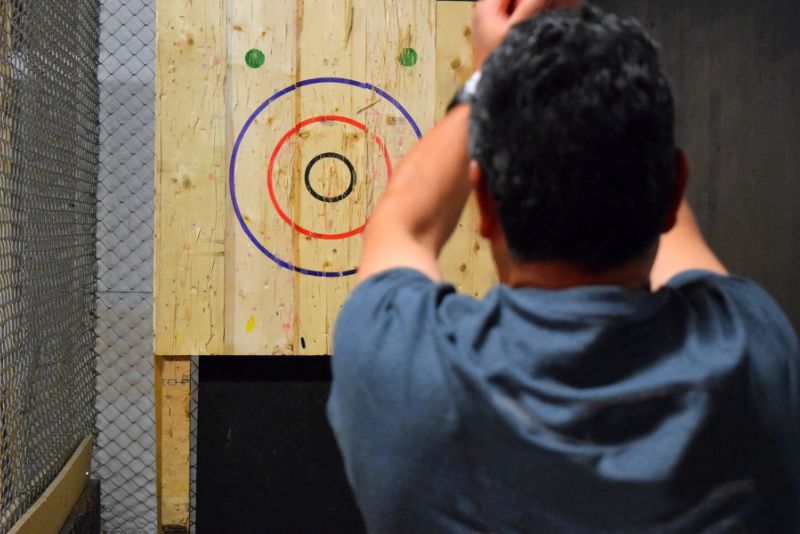 Axe Throwing at Whistle Punks, Manchester