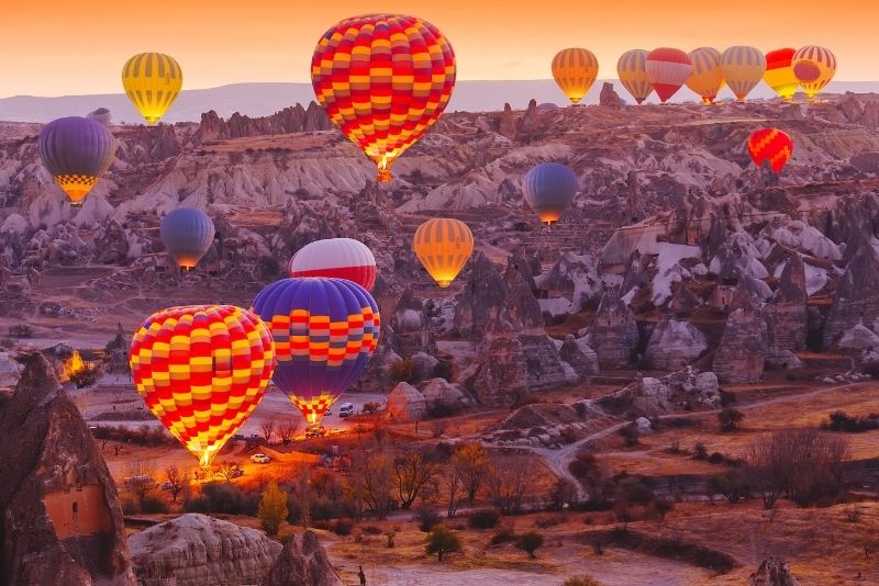 Fahrt mit dem Heißluftballon in Kappadokien