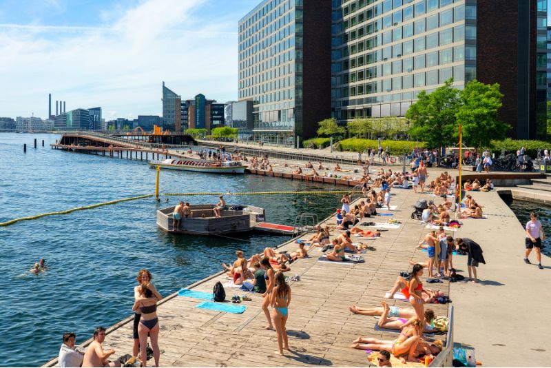 Copenhagen's harbour baths, Denmark