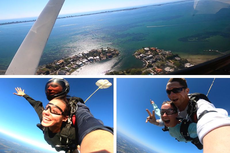 go skydiving in Sarasota