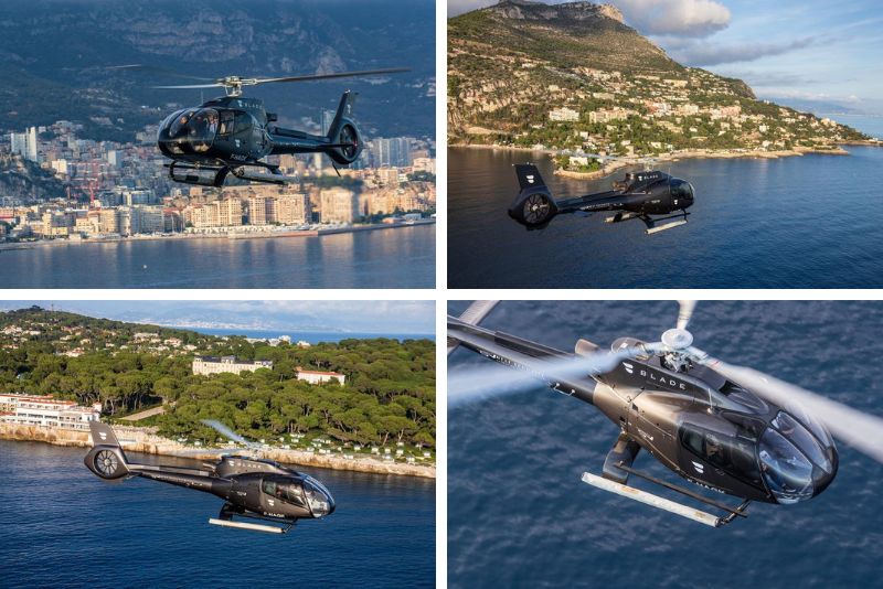 helicopter flight over Monaco