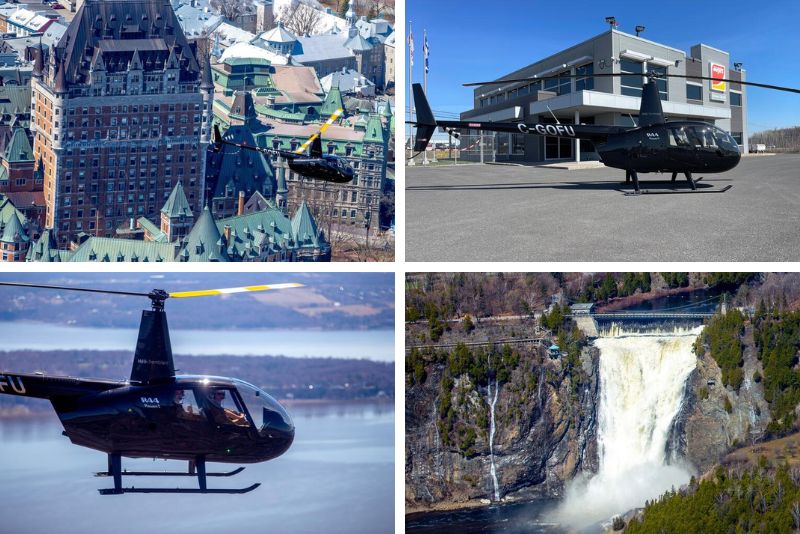 helicopter tour in Quebec City