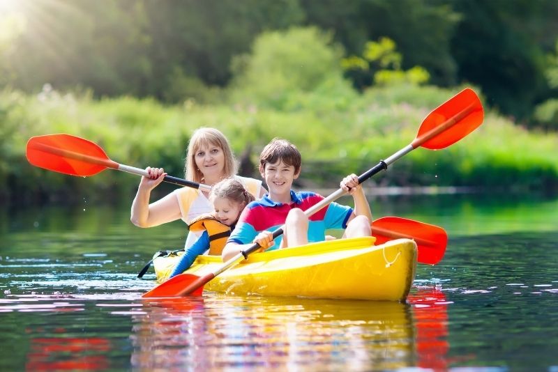 kayaking in Lake Corman