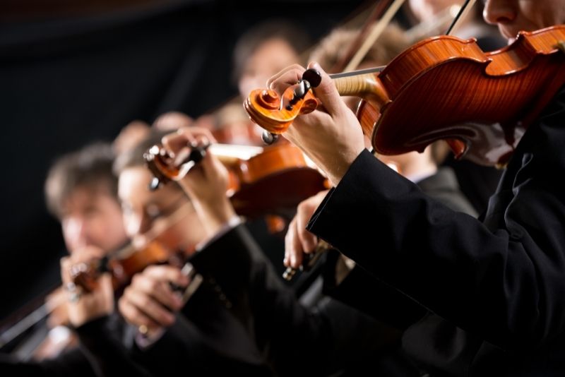 orchestra at the Belk Theater