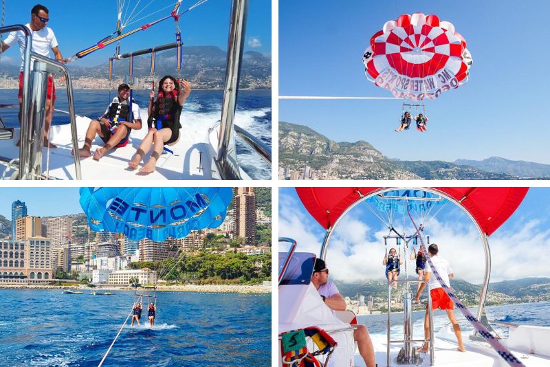 parasailing in Monte Carlo, Monaco