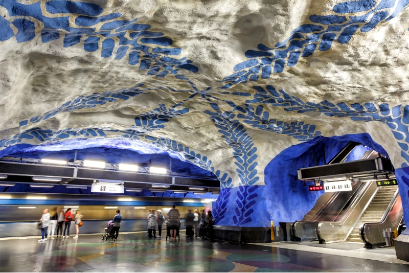 subway art in Stockholm
