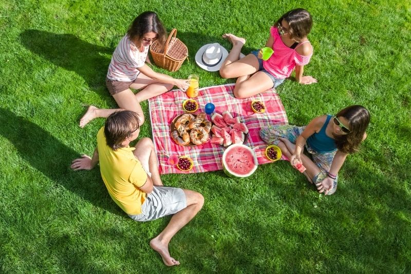 picnic at Barnsdall Art Park
