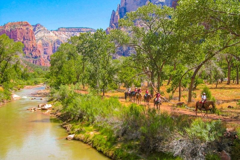 horse riding, Zion National Park