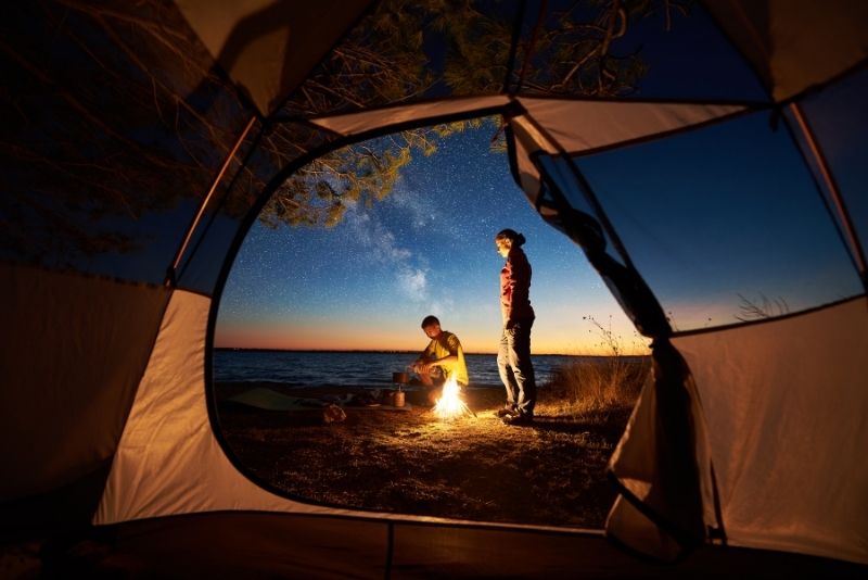 Camping at Shell Key Preserve, Florida