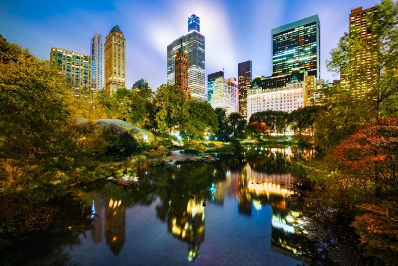Central Park at night, New York City