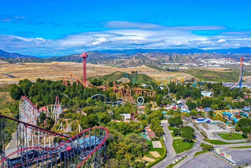 Six Flags Magic Mountain near Los Angeles