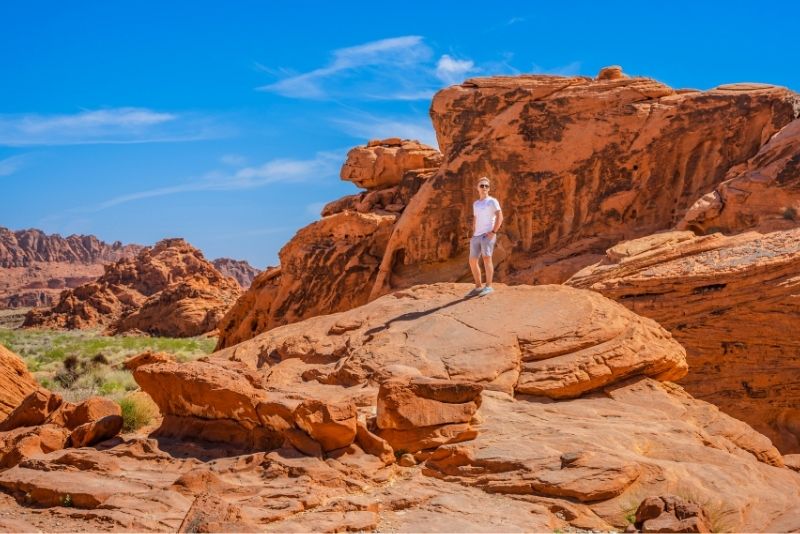climbing in Valley of Fire
