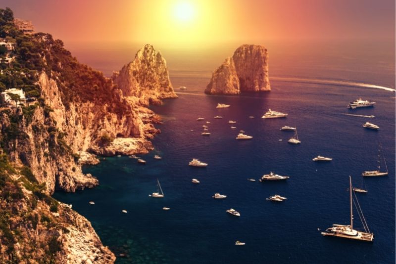 Capri sunset cruise