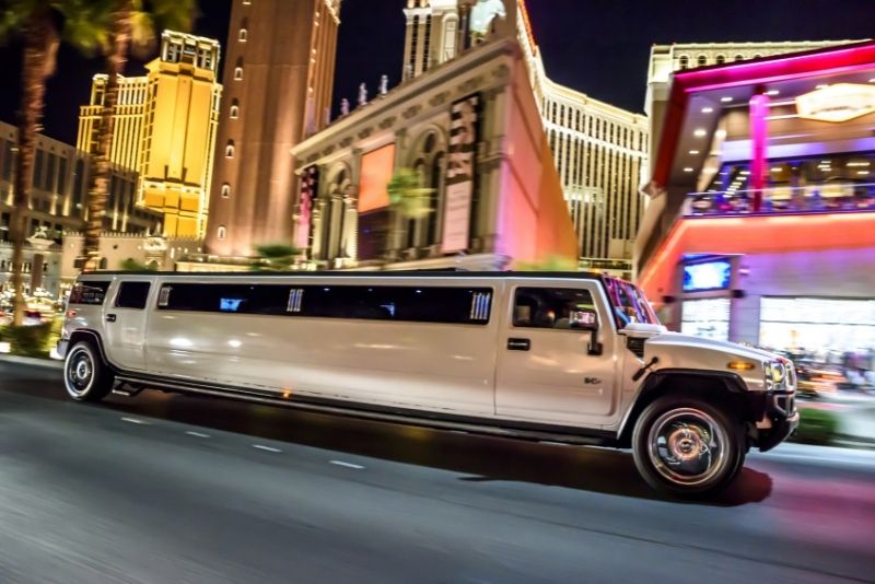 bachelor party limousine ride in Las Vegas