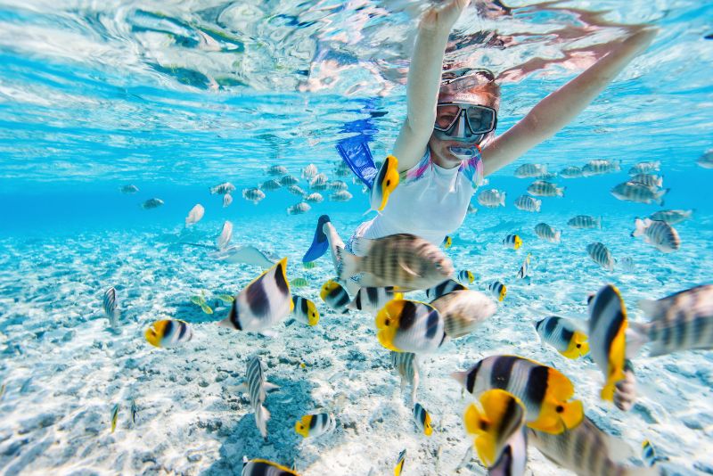 snorkeling in Blue Lagoon