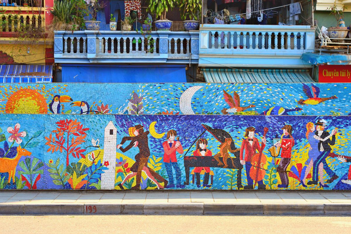 Hanoi Ceramic Mosaic Mural, Vietnam
